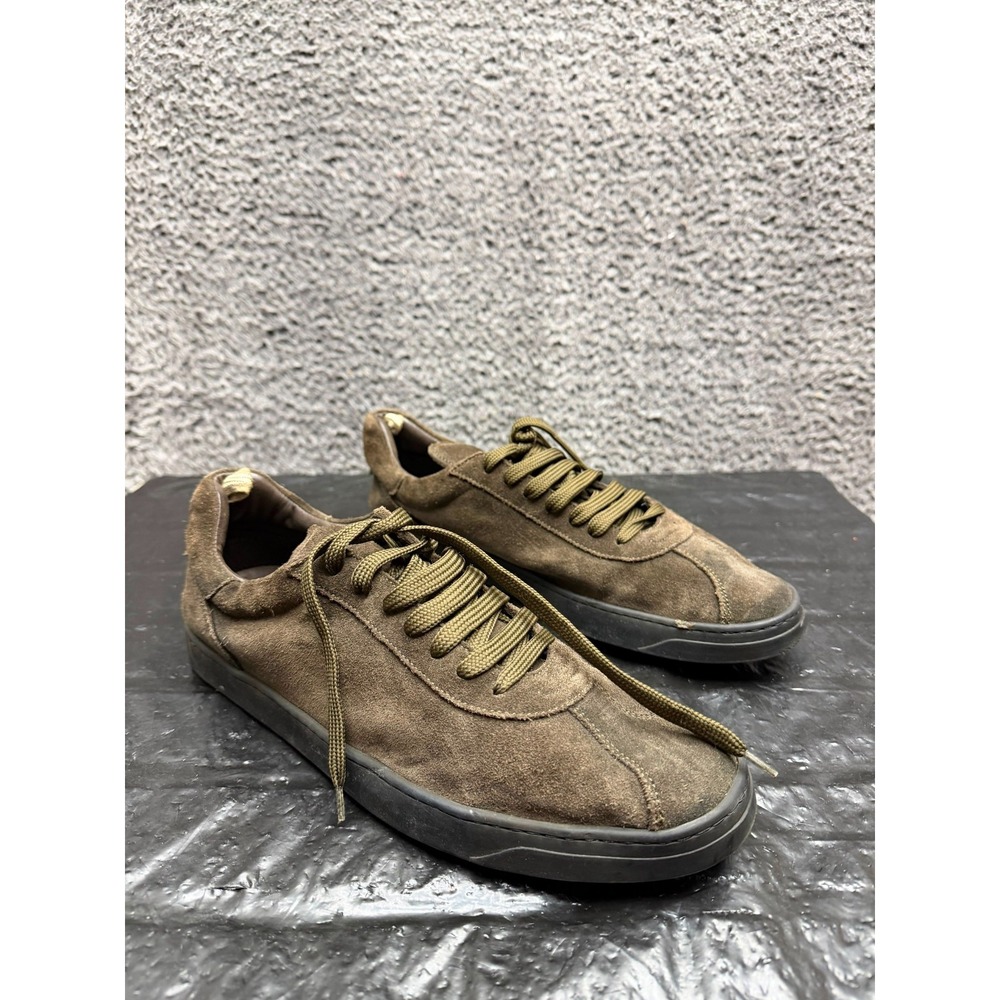 Officine Creative Karma Suede Lace-Up Low Top Sneakers Brown Mens Size 43 EU